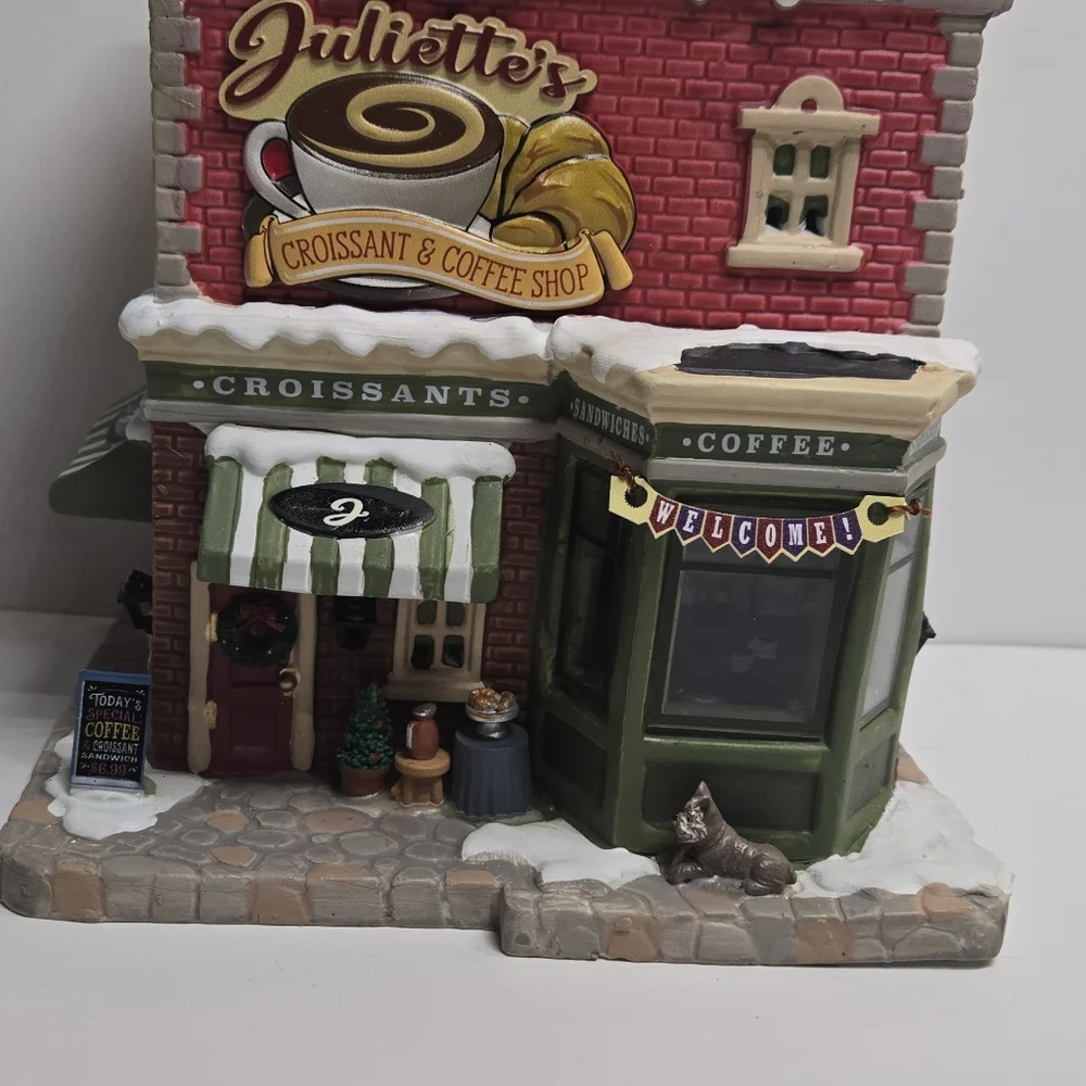 Lemax Juliette's Croissants And Coffee Shop "Christmas Village House" - Picture 6 of 7